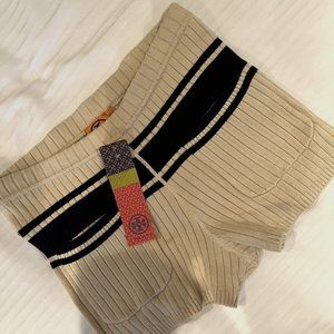 Tory Burch | Minnie Shorts | Champagne and Normandy Blue | Size M